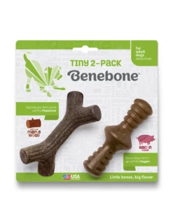 Benebone Adult Zaggler TINY Bacon Stick 2pk