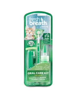 TropiClean Fresh Breath Oral Care Brushing Kit For Cats 2oz